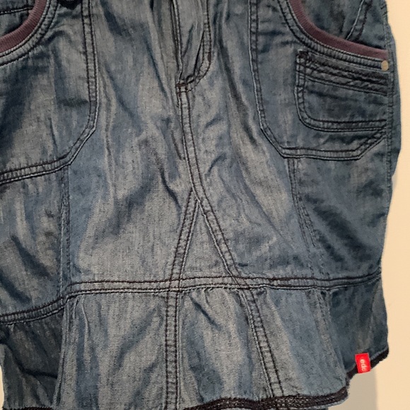 90s ay2K EDC Esprit denim jean skirt with pleats/ruffles size 6 - Picture 2 of 5